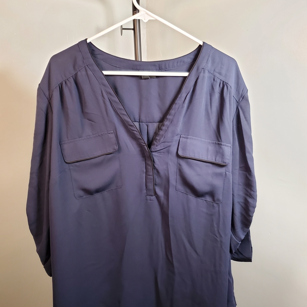 Torrid Navy Blouse